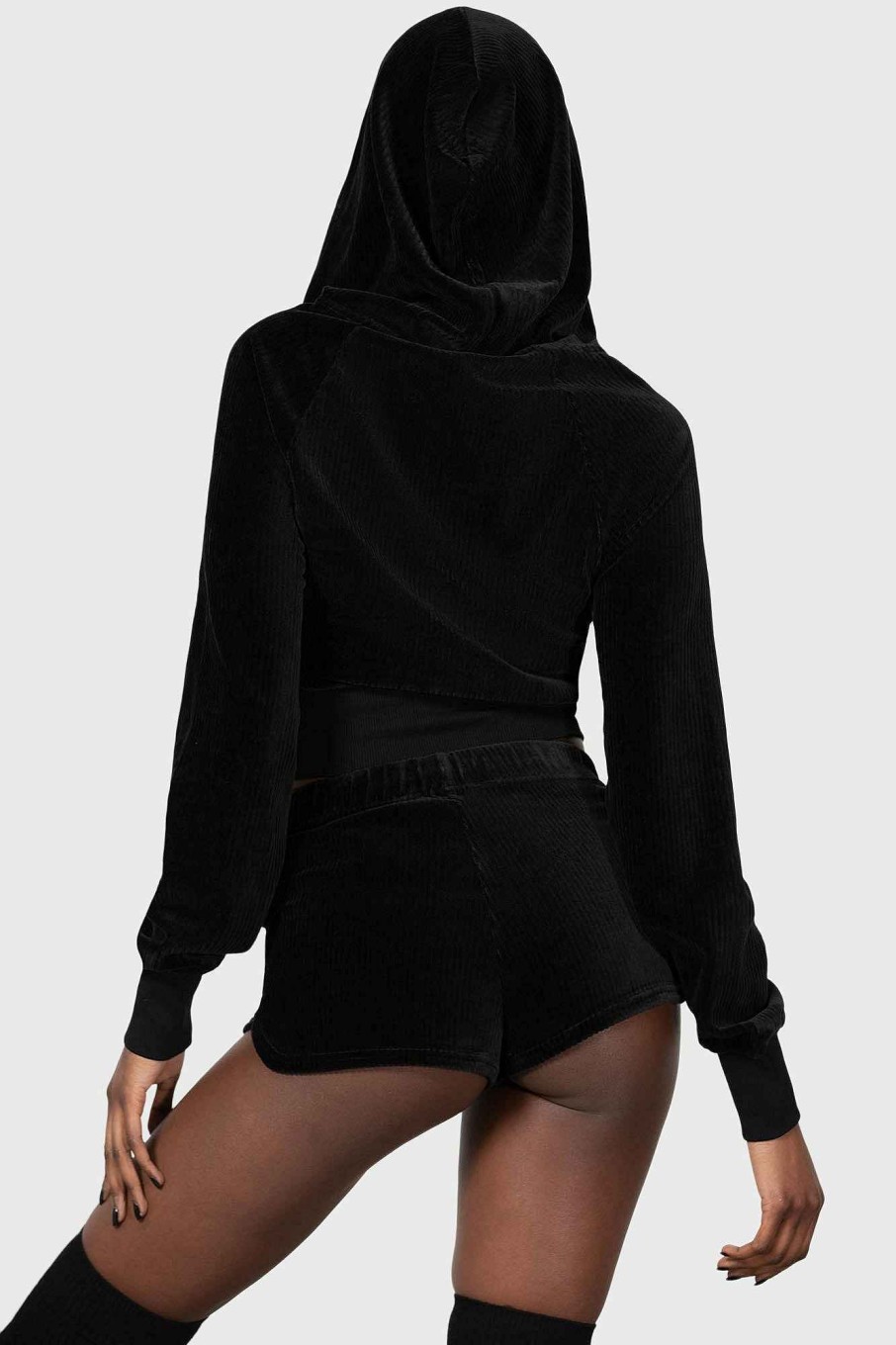 Women KILLSTAR Loungewear | Laid To Rest Shorts Black