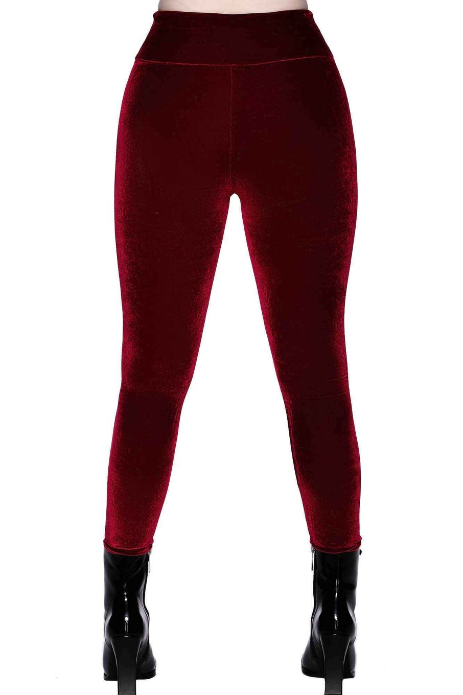 Women KILLSTAR Bottoms | Hematite Leggings [Ruby] Red