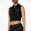 Women KILLSTAR Tops | Notorious Trucker Vest Black