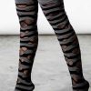 Accessories KILLSTAR Socks & Tights | Wretched Soul Distress Socks [Black/Ash] Grey