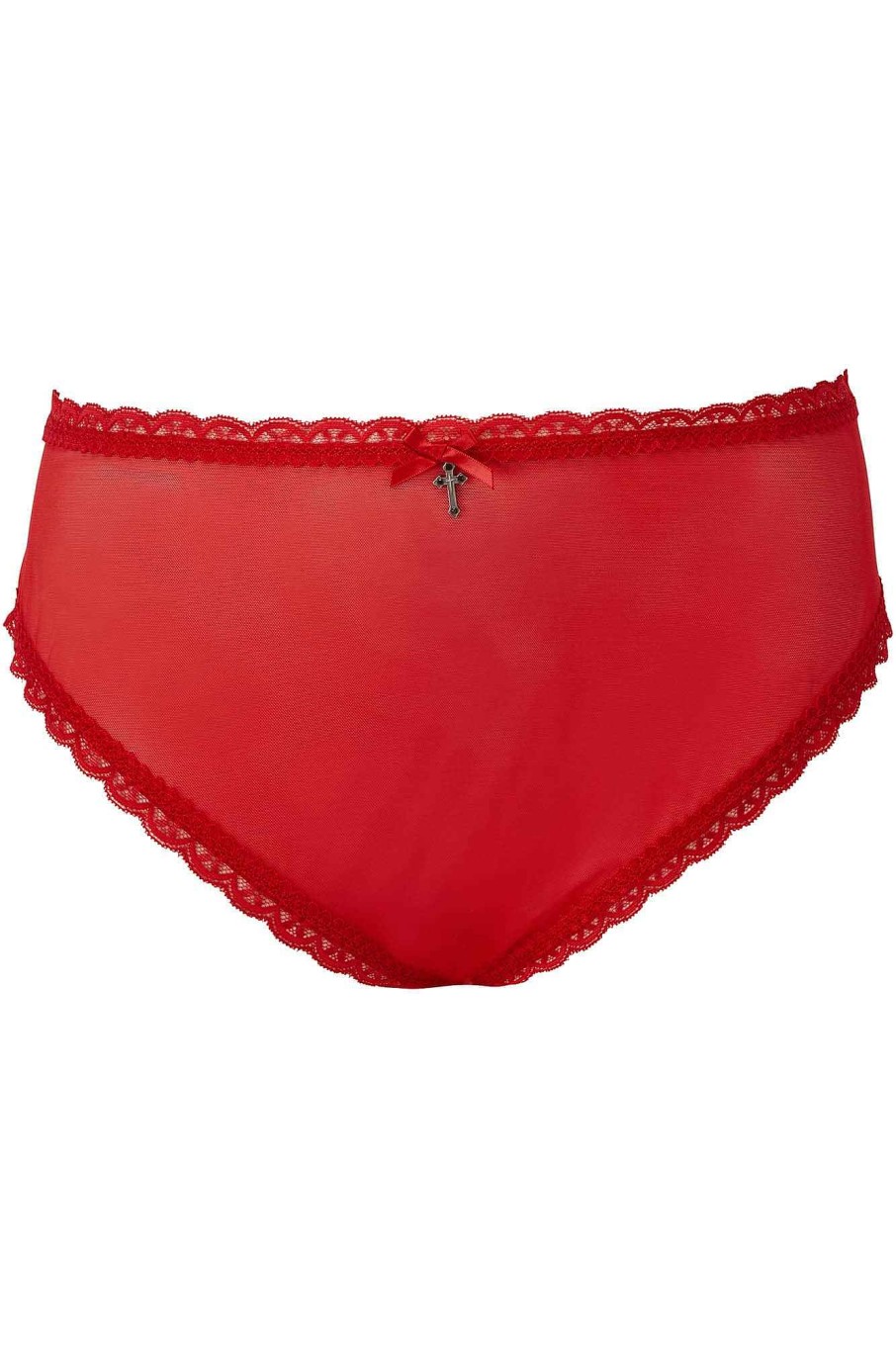 Plus KILLSTAR Intimates | She Bites Lace Panty [Scarlet] [Plus] Red