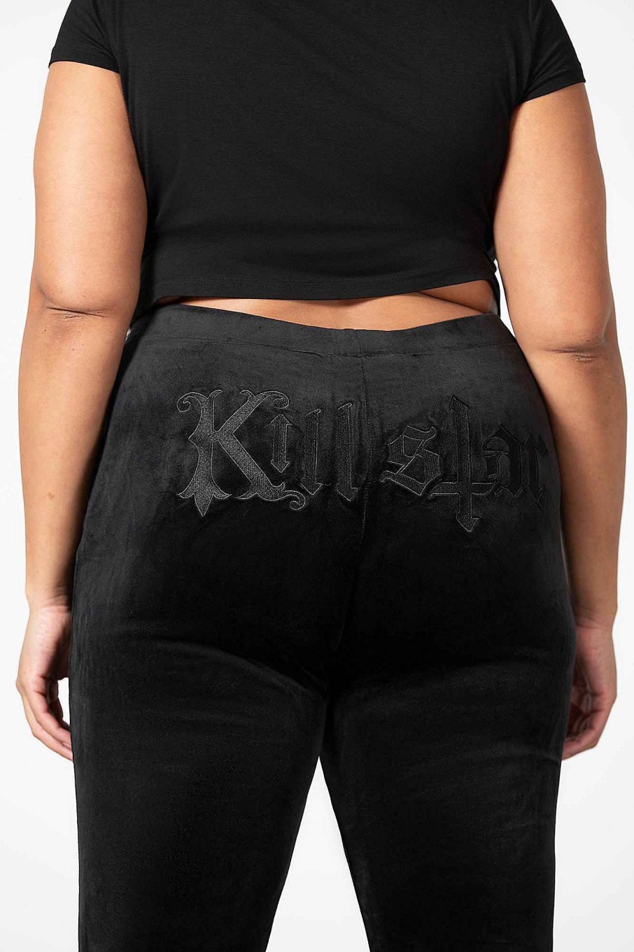 Plus KILLSTAR Bottoms | Lounge Lizard Velvet Flares [B] [Plus] Black