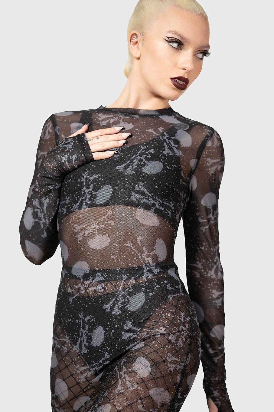 Women KILLSTAR Dresses | Clown Tears Bodycon Dress Black