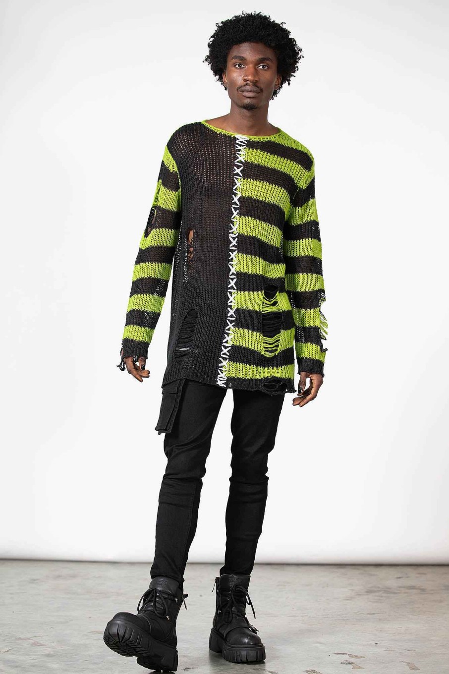 Men KILLSTAR Knitwear | Acidic Knit Sweater Black