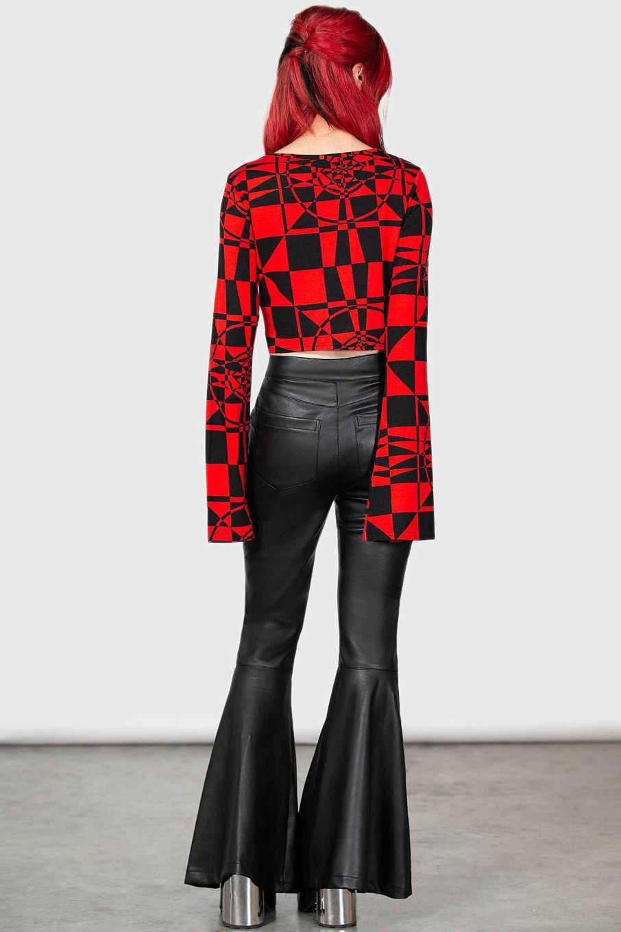 Women KILLSTAR Co-Ords | Suspiria Mood Crop Top [Black/ ] Red