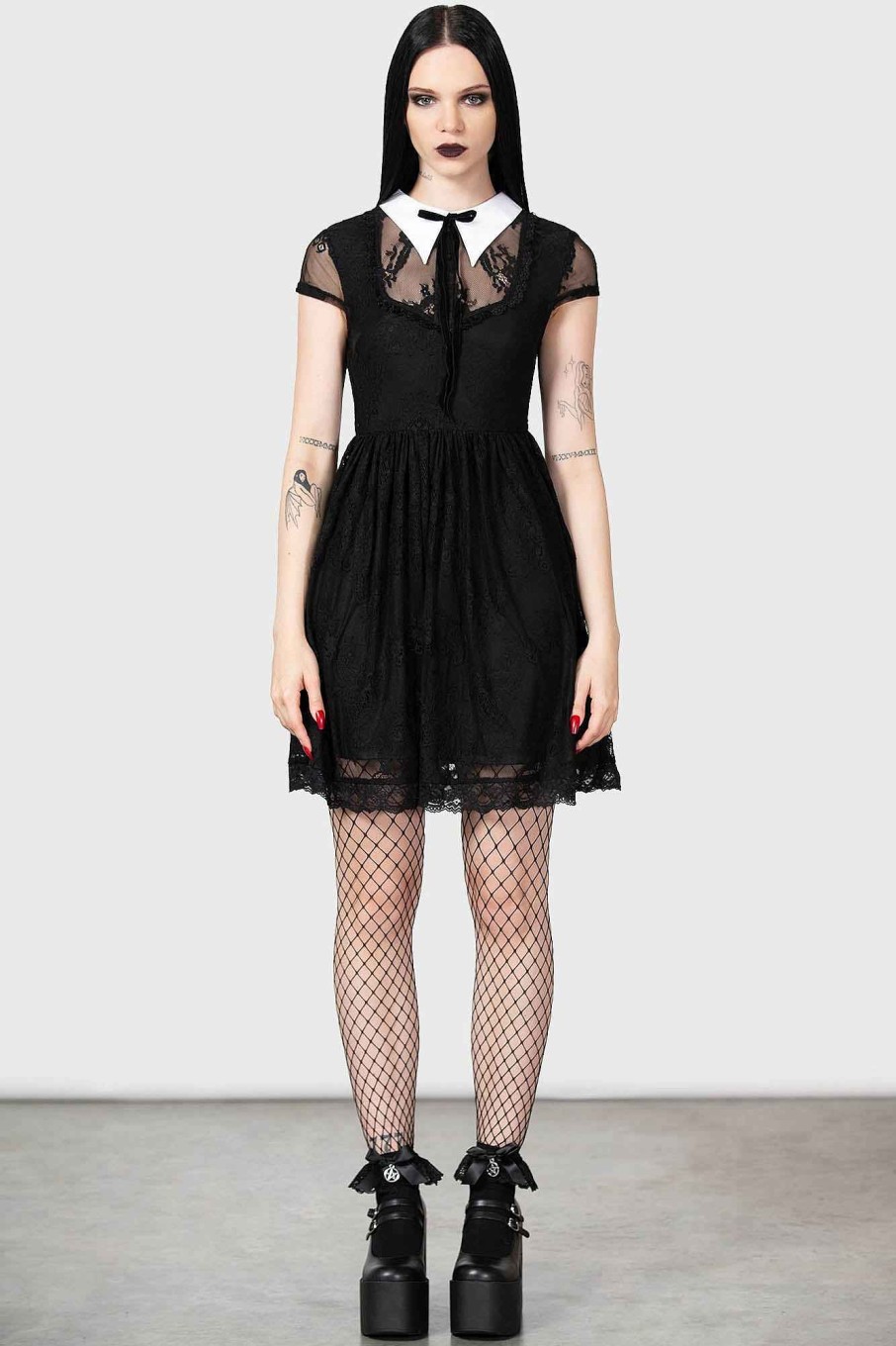 Women KILLSTAR Dresses | Dreadful Babydoll Dress Black