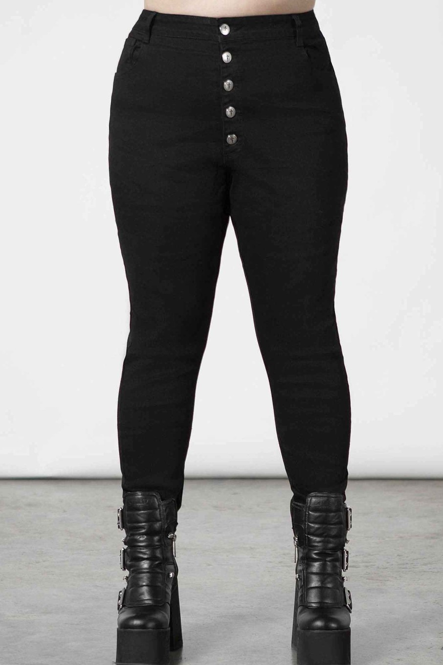 Plus KILLSTAR Bottoms | Ravens Cross Jeans [Plus] Black