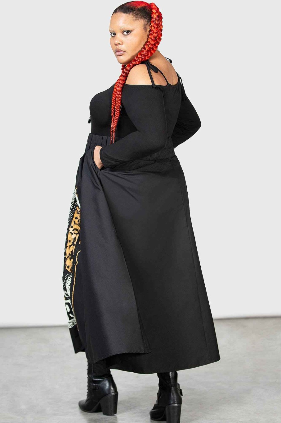 Plus KILLSTAR Skirts | Wassail Maxi Skirt [Plus] Black