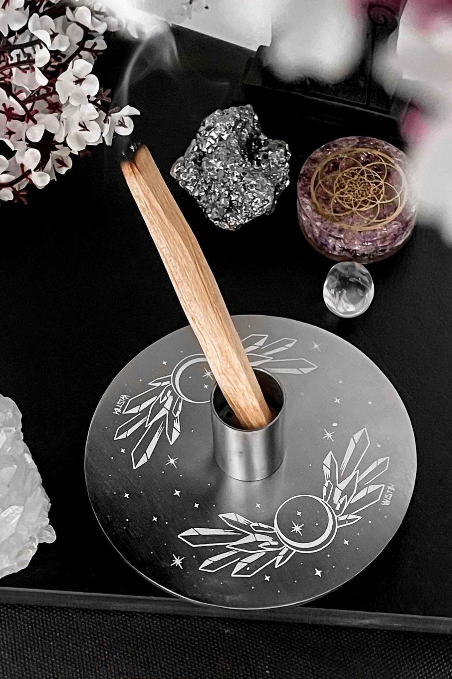 Home KILLSTAR Candles & Scent | Savasana Incense/Palo Santo Holder Grey