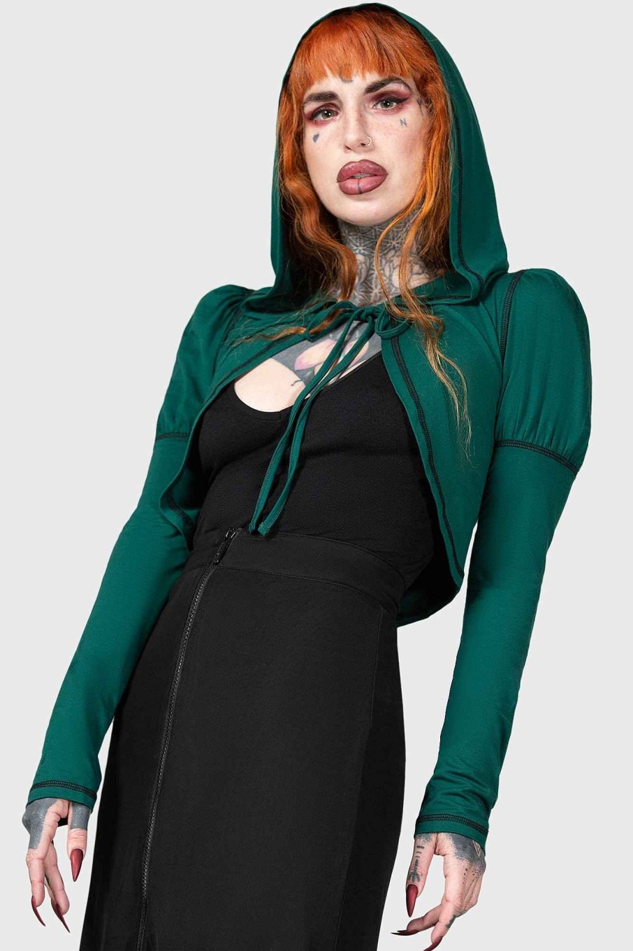 Women KILLSTAR Co-Ords | August Hooded Top Green