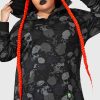 Plus KILLSTAR Outerwear | Tzompantli Oversized Hoodie [Plus] Black