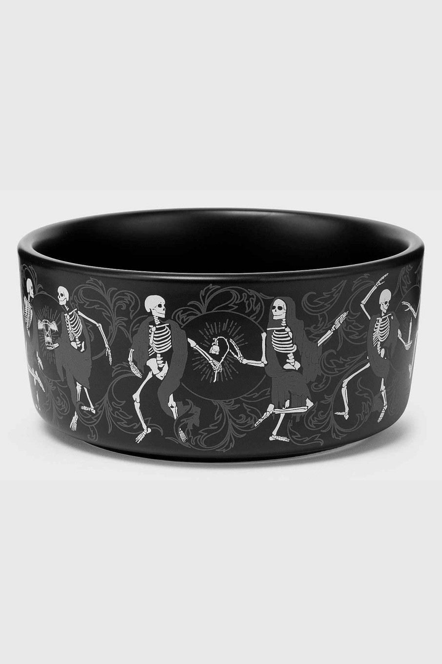 Home KILLSTAR Pets | Danse Macabre Medium Pet Bowl Black