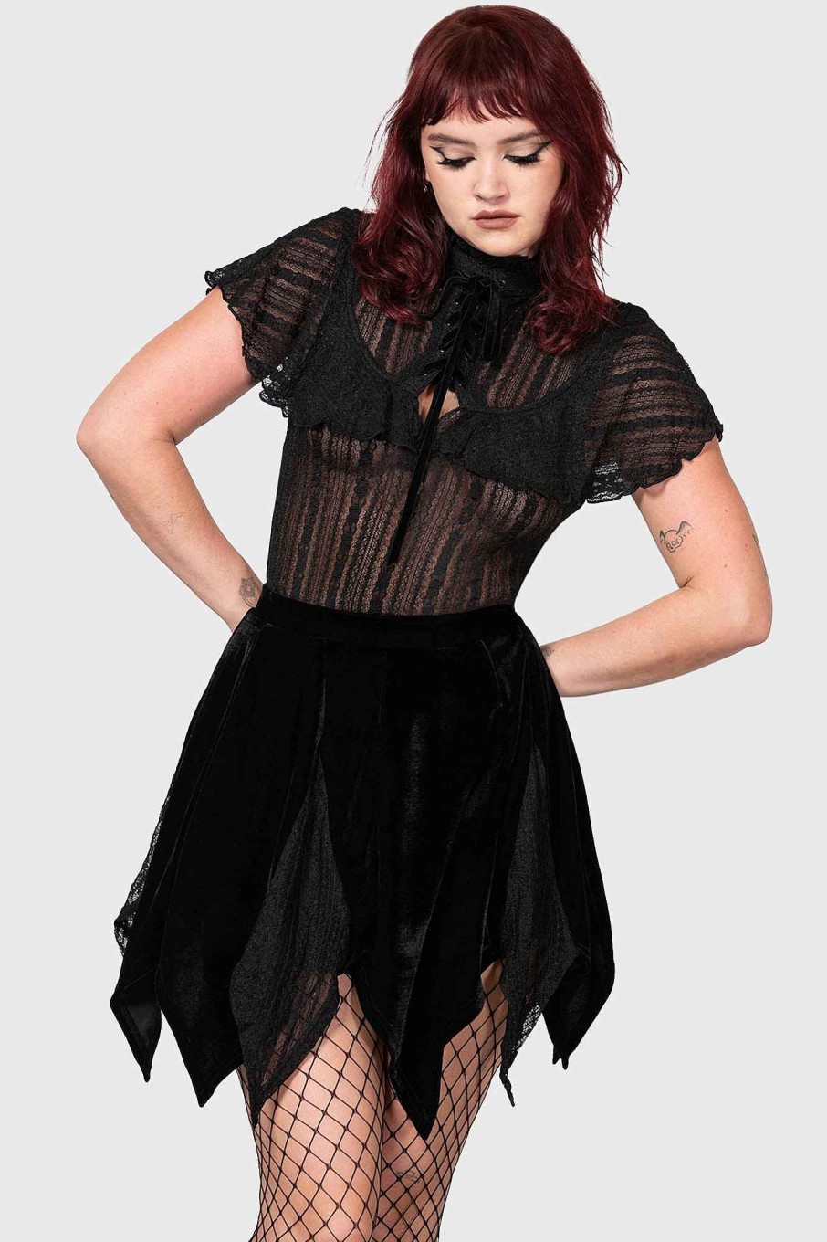 Women KILLSTAR Skirts | Josephine'S Revenge Mini Skirt Black