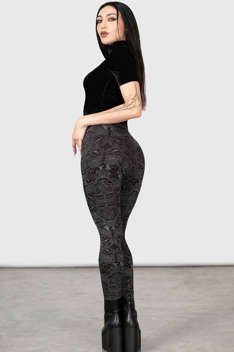 Women MGM WEDNESDAY Bottoms | I'M Saaaorry Leggings Black