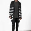 Men KILLSTAR Knitwear | Stripe Of Evil Cardigan Grey