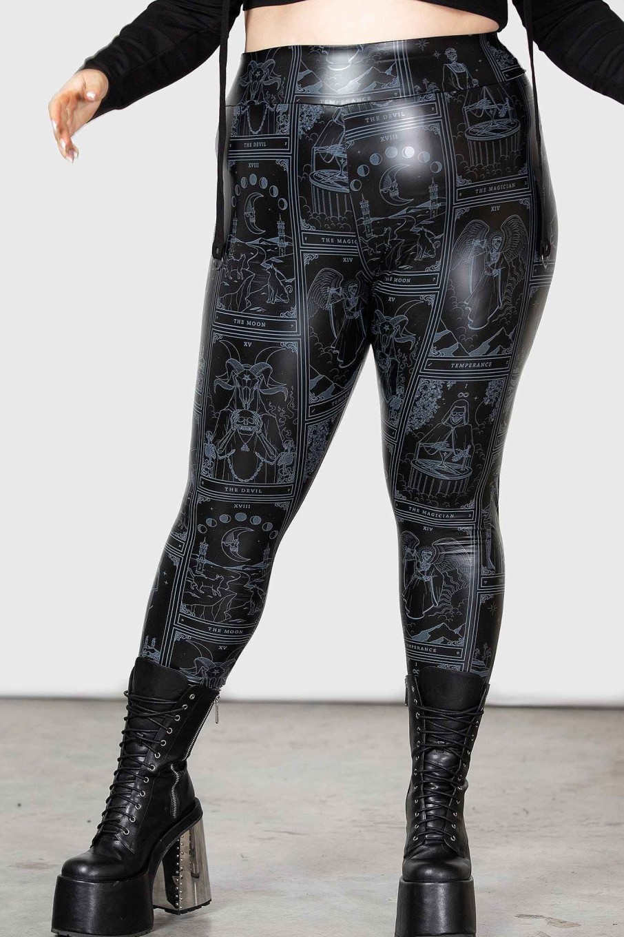 Plus KILLSTAR Bottoms | Tarot Leggings [Plus] Black