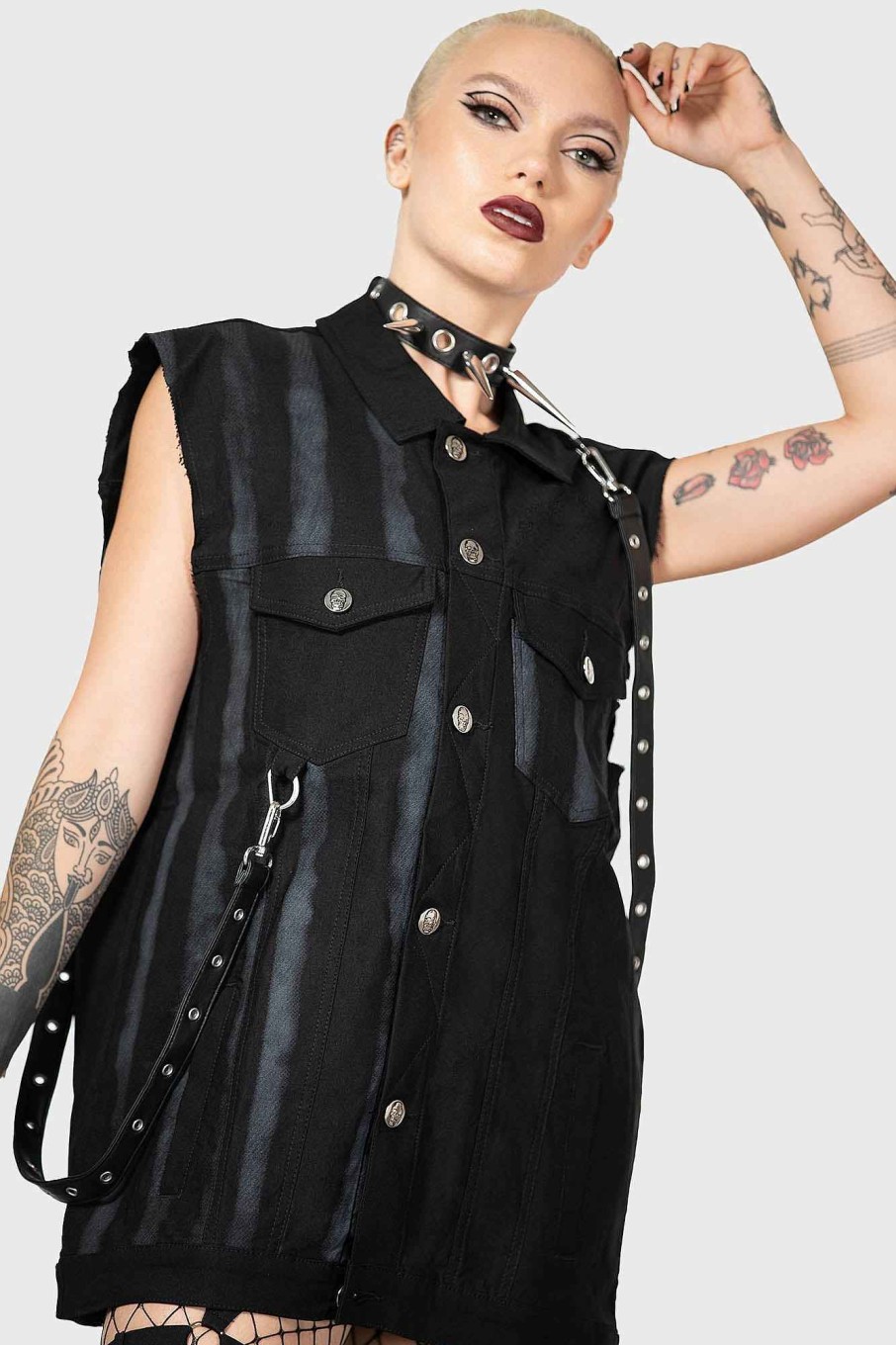 Men KILLSTAR Tops | Carnevil Vest Black