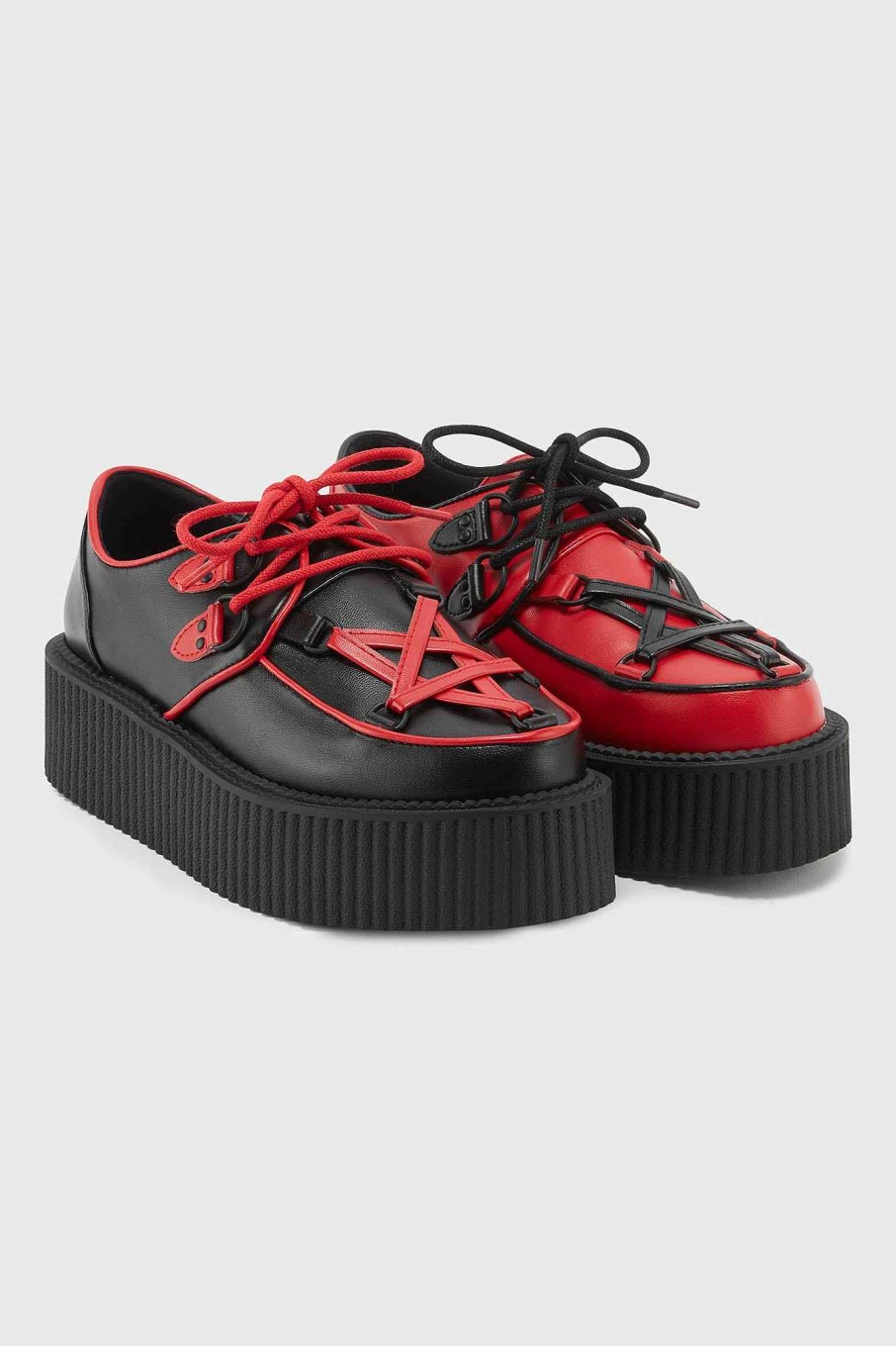 Shoes KILLSTAR | Hexellent Creepers [Black/ ] Red