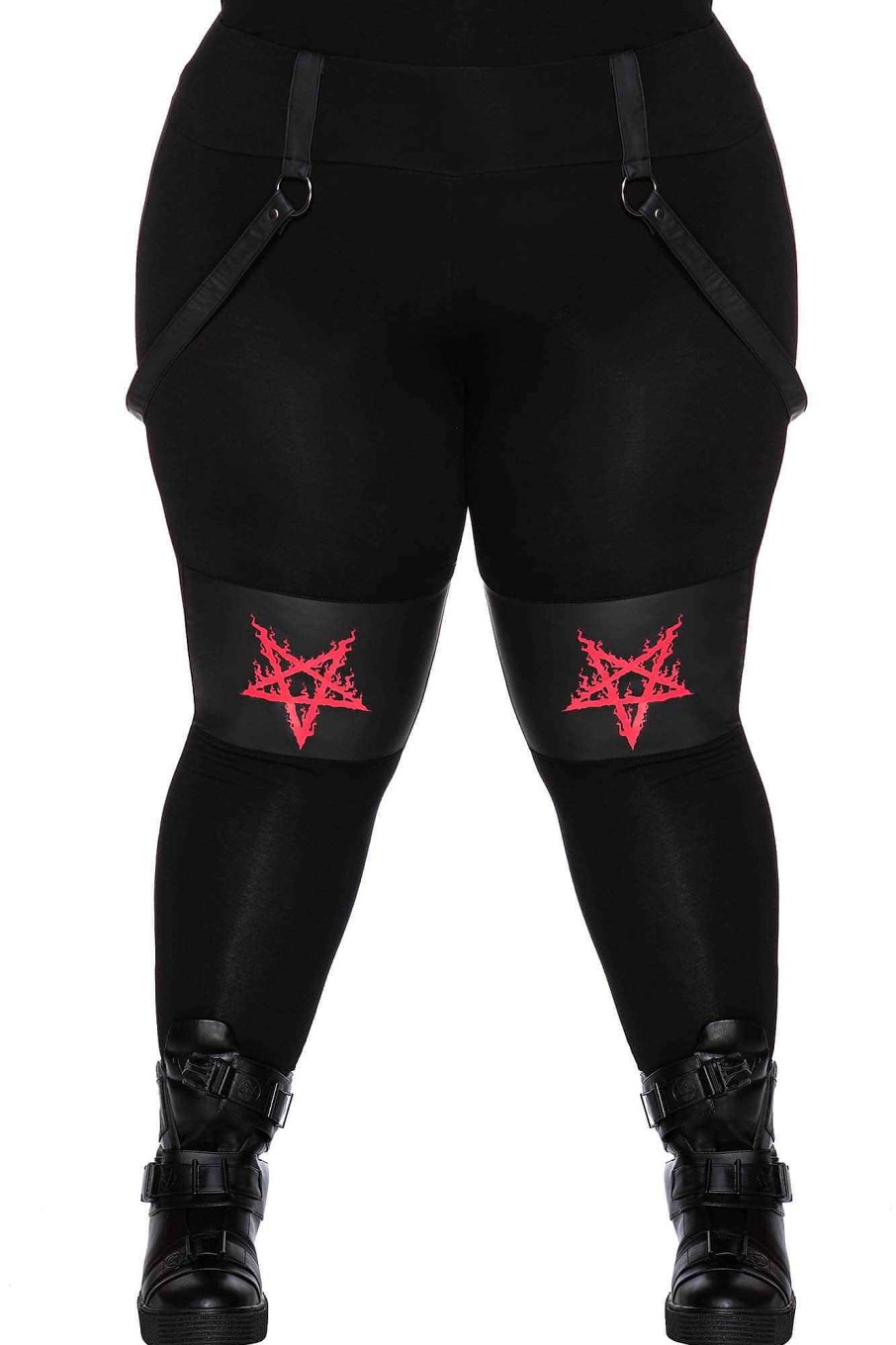 Plus KILLSTAR Bottoms | Bloodpact Leggings [Plus] Black