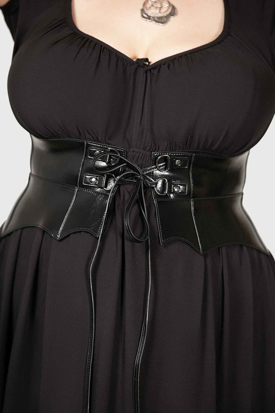 Accessories KILLSTAR Harnesses & Belts | Wetland Bat Peplum Corset [Plus]