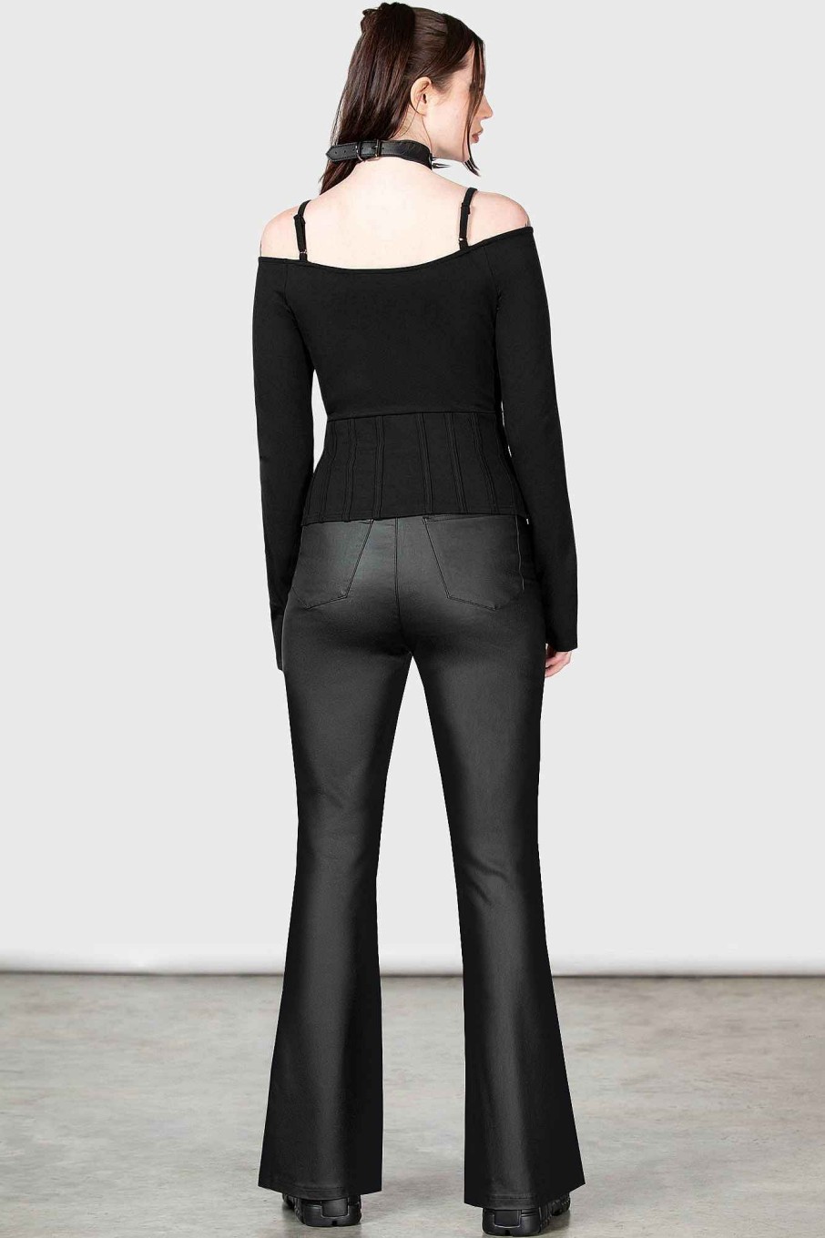 Women Killstar Bottoms | Maleficent'S Mirage Trousers Black