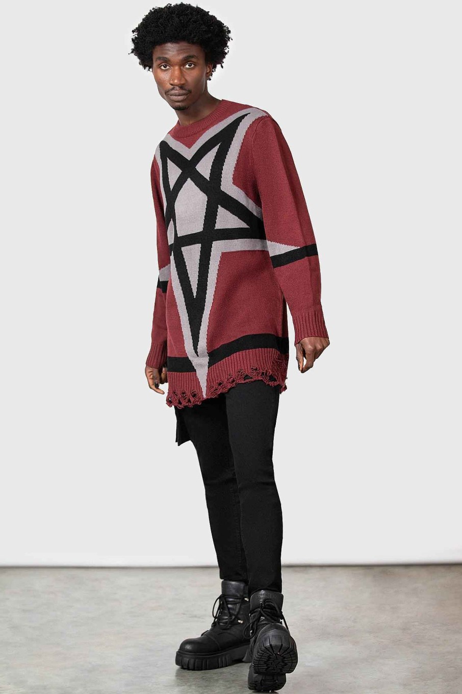 Women KILLSTAR Knitwear | Star Crux Knit Sweater Red