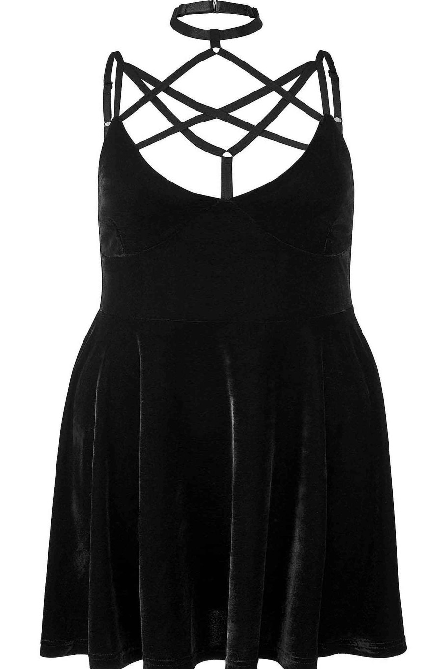 Plus KILLSTAR Dresses | Magica Skater Dress [B] [Plus] Black