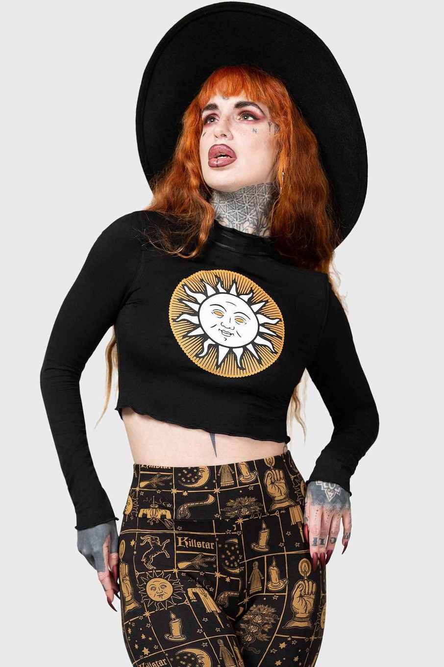 Women KILLSTAR Co-Ords | Fading Light Long Sleeve Top Black