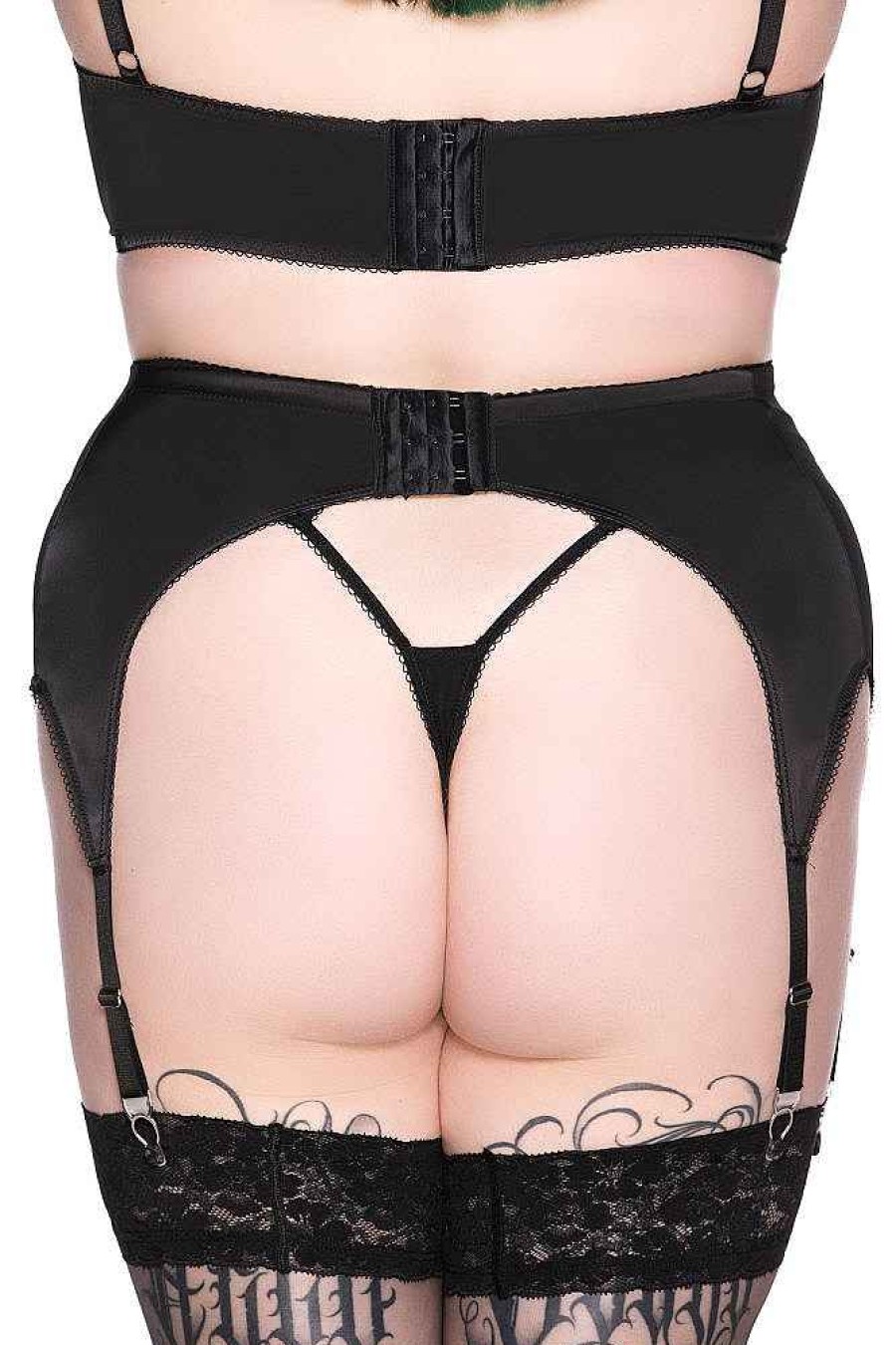 Plus KILLSTAR Intimates | Webutant Garter Belt [Plus] Black