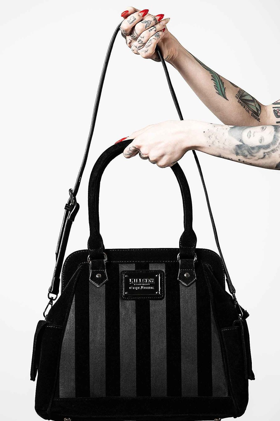 Accessories KILLSTAR Handbags | Earn Your Stripes Handbag Black