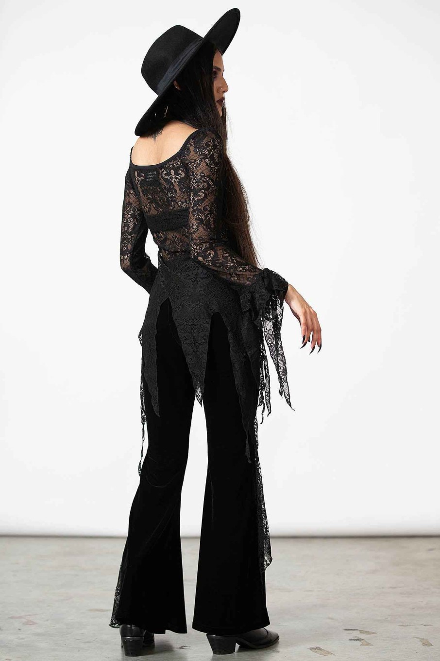 Women KILLSTAR Tops | Faythe Lace Top Black