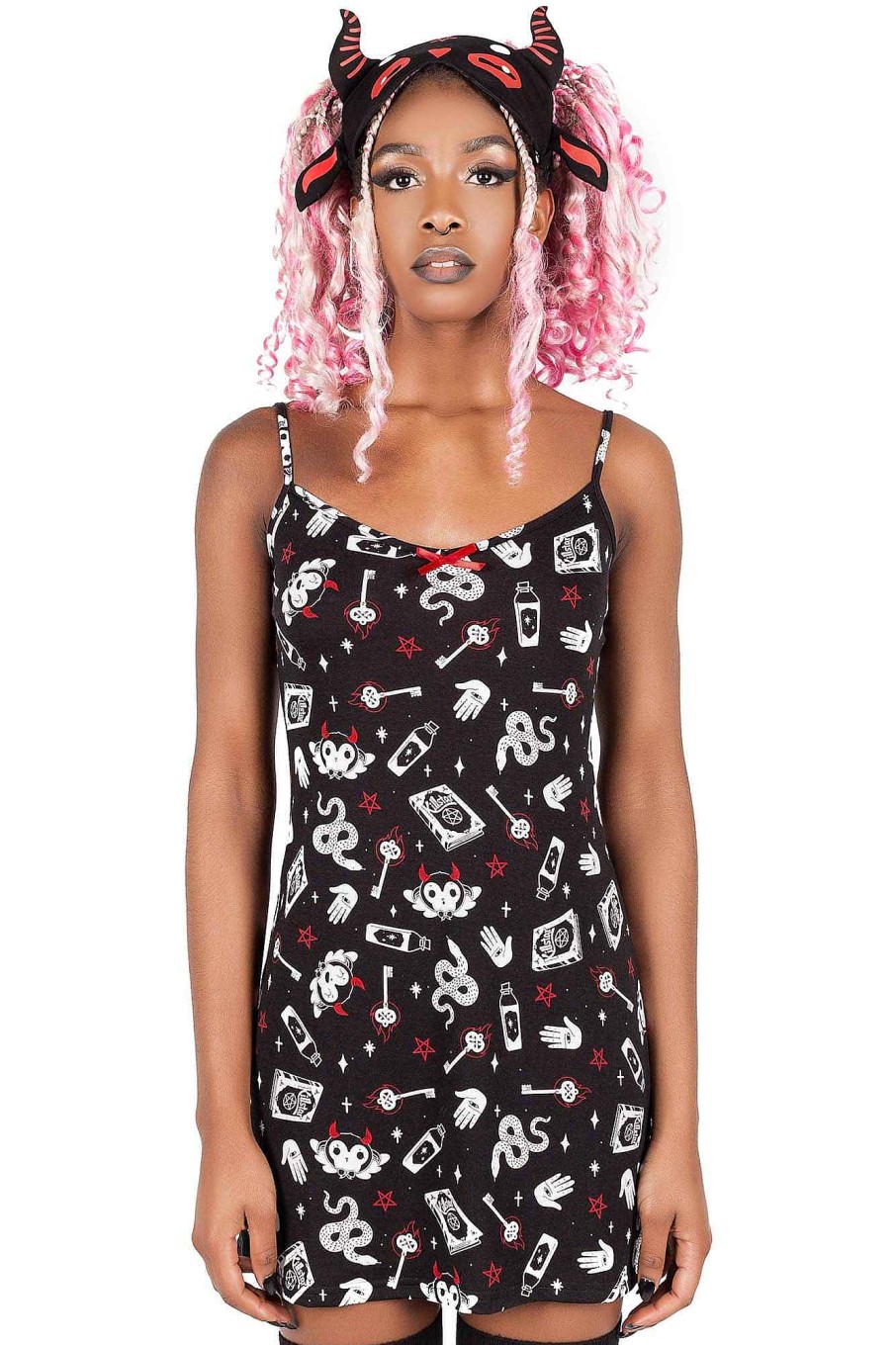 Women KILLSTAR Loungewear | See U In Hell Lounge Dress Black