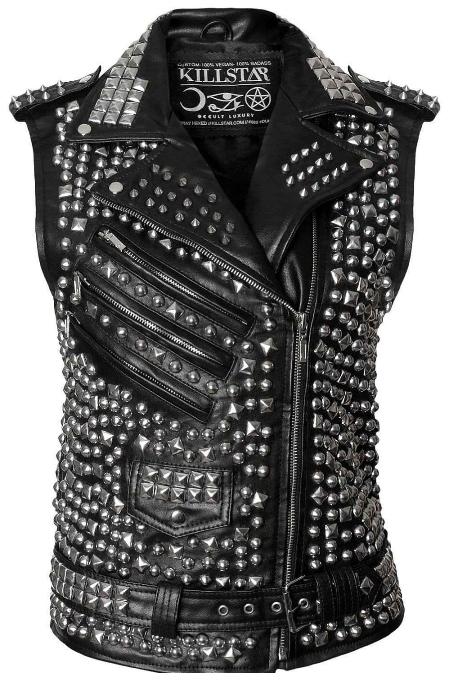 Men KILLSTAR Outerwear | Overload Ii Leather Vest [Faux Leather] Black