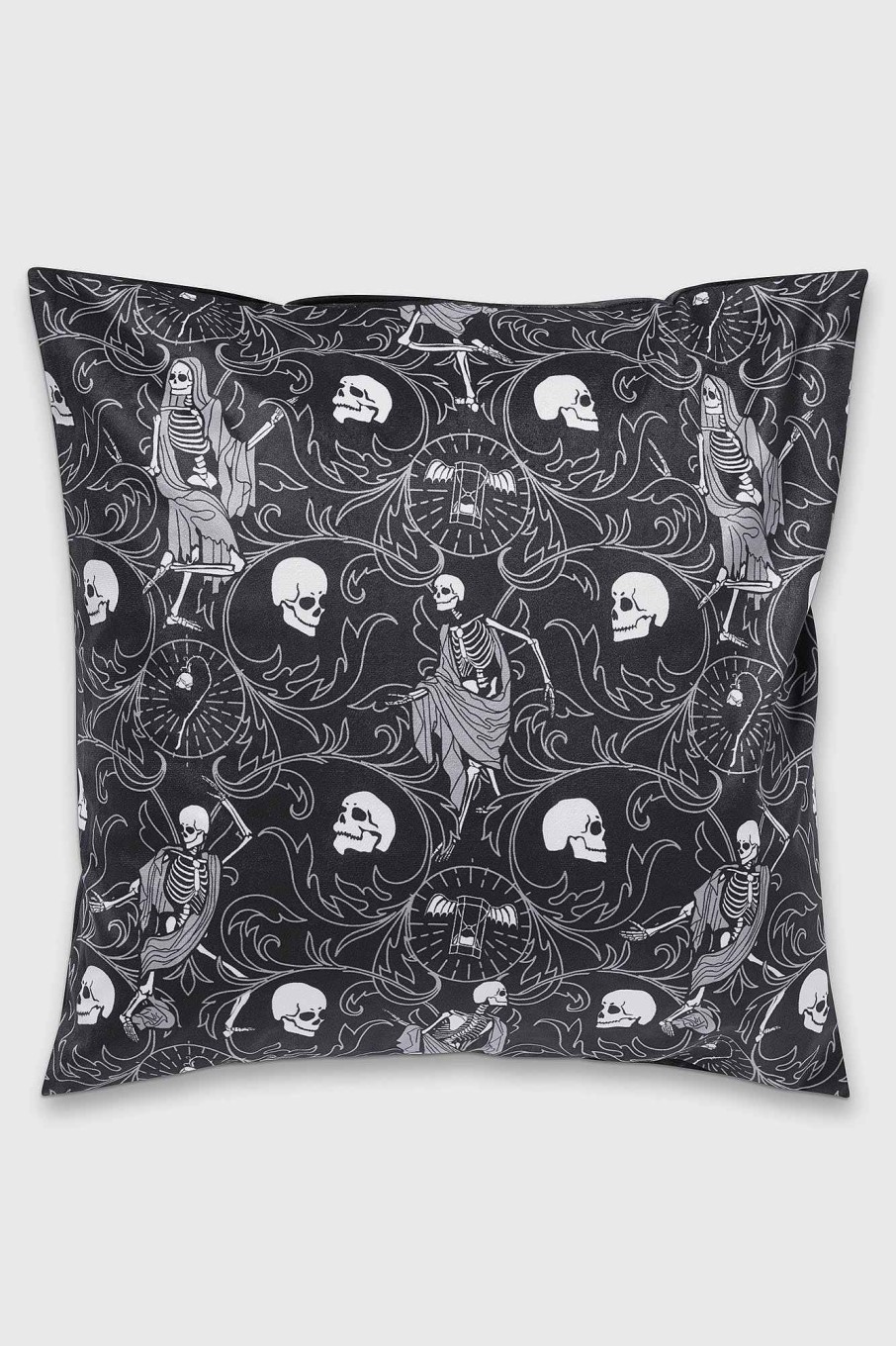 Home KILLSTAR Bedding & Cushions | Danse Macabre Double Sided Cushion Cover Black