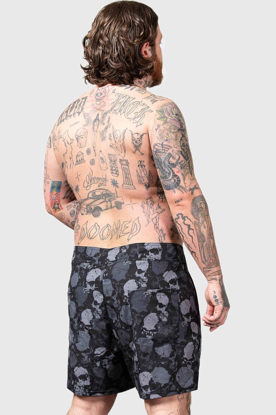 Men KILLSTAR Swimwear | Sepulture Swim Shorts [Plus] Black