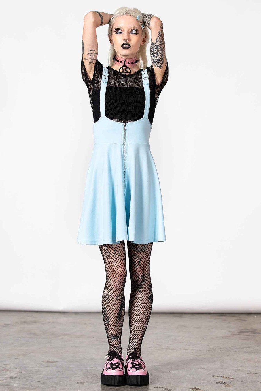 Women KILLSTAR Skirts | Suspend Me Statement Skirt [Pastel ] Blue