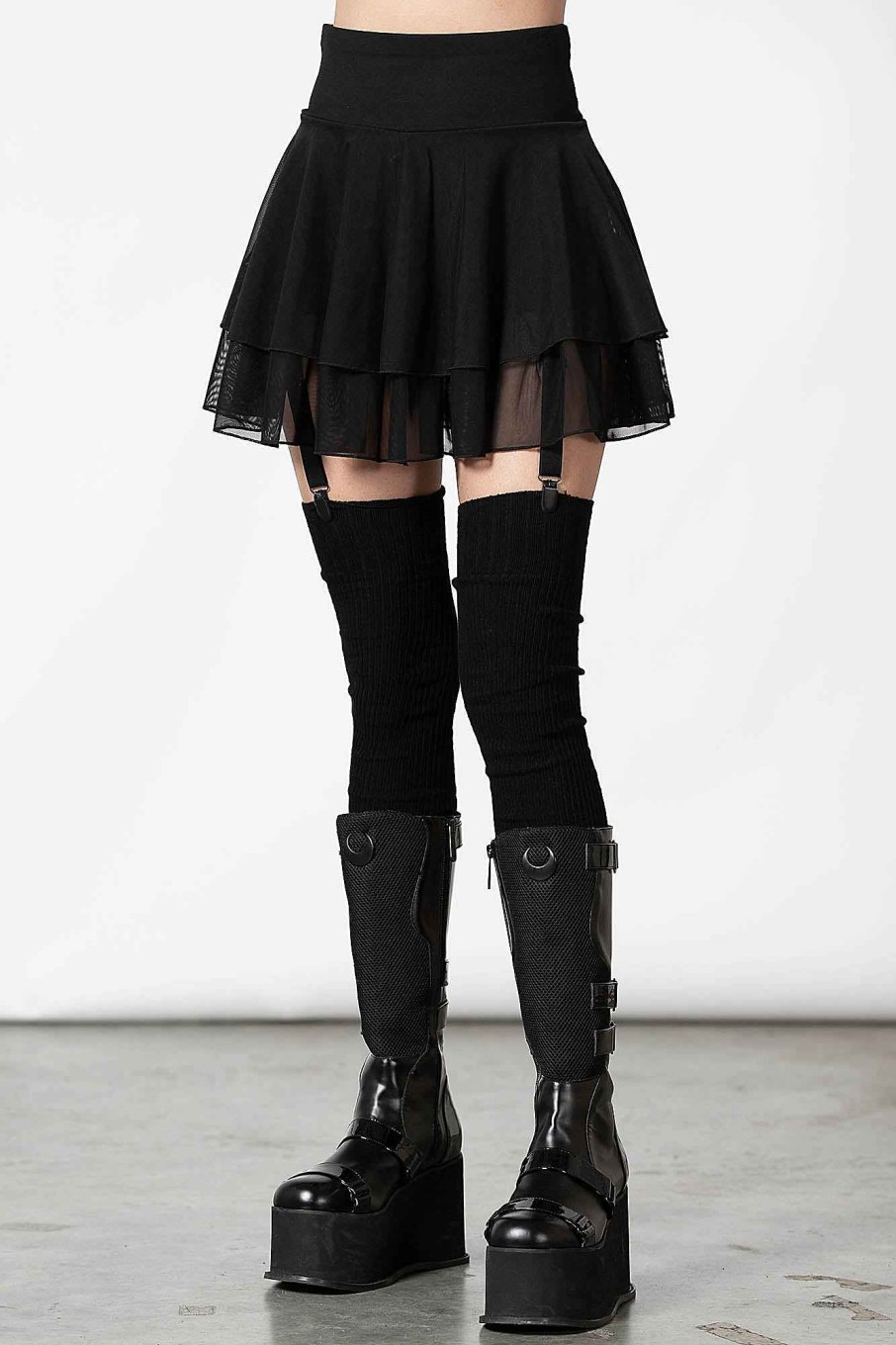 Women KILLSTAR Skirts | Yasumi Mesh Skirt Black