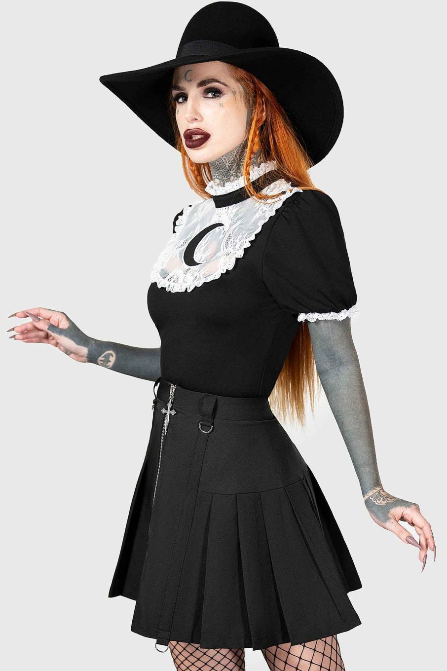 Women KILLSTAR Tops | Wish Upon A Moon Top Black