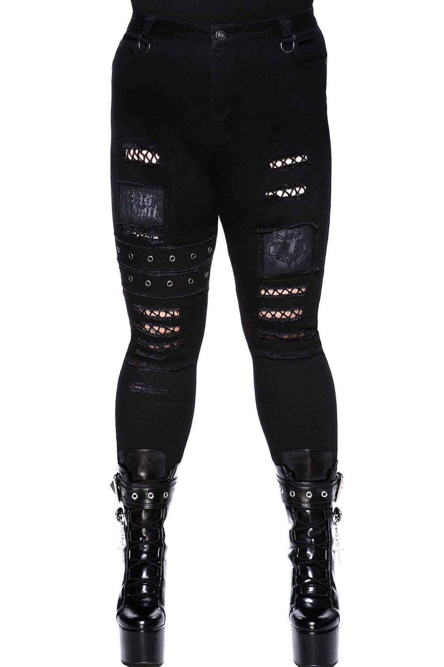 Plus Killstar Bottoms | Carnage Jeans [Plus] Black