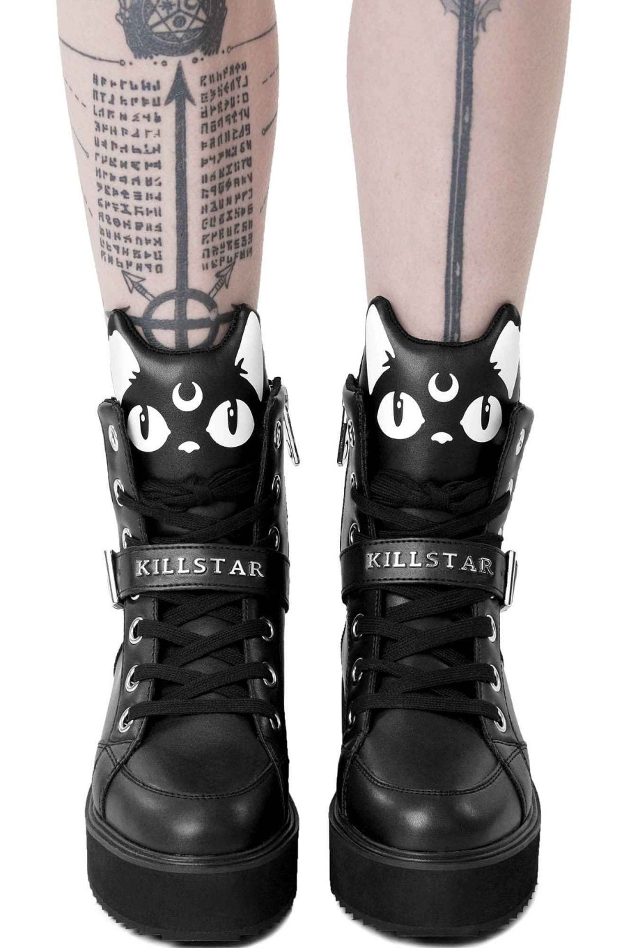 Shoes KILLSTAR | Keiko Kitty High Tops [B] Black