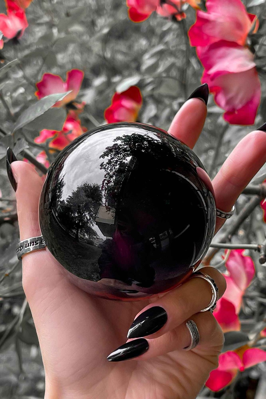 Home KILLSTAR Crystals & Divination Tools | Obsidian Crystal Ball Black