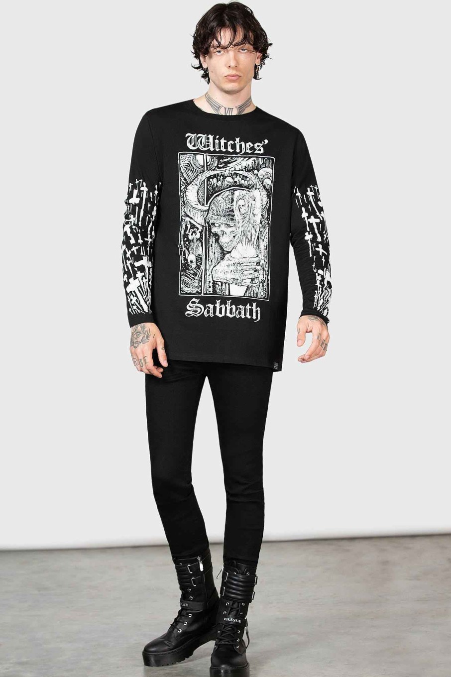 Women KILLSTAR Tops | Witches' Sabbath Long Sleeve Top Black