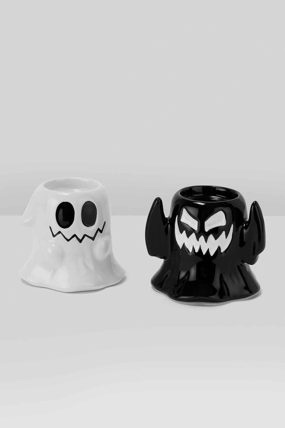 Home KILLSTAR Candles & Scent | Boo Eek Tealight Holder (Set Of 2) Black/White