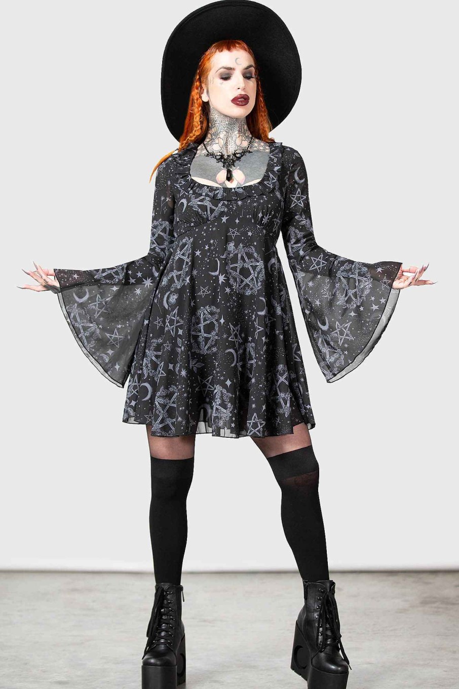 Women KILLSTAR Dresses | Astral Willow Dress Black