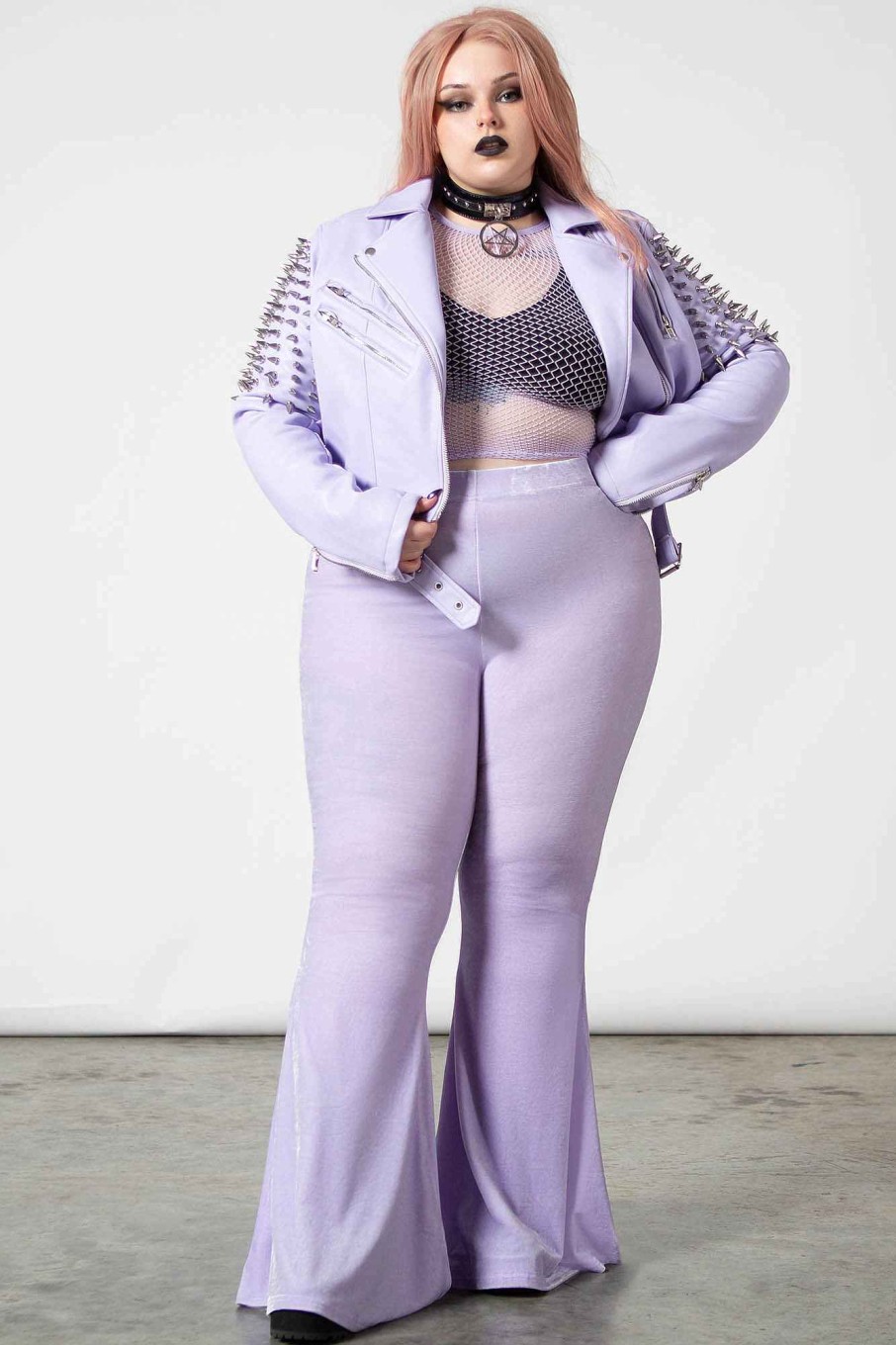 Plus KILLSTAR Co-Ords | Moondance Bell Bottoms [Pastel ] [Plus] Lilac