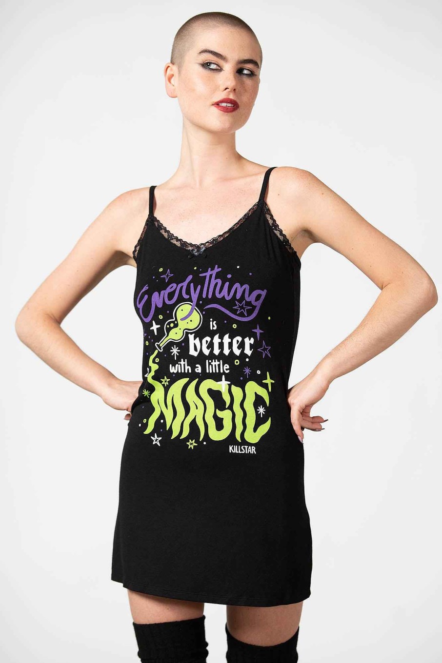 Women KILLSTAR Loungewear | Magic Night Cami Dress Black