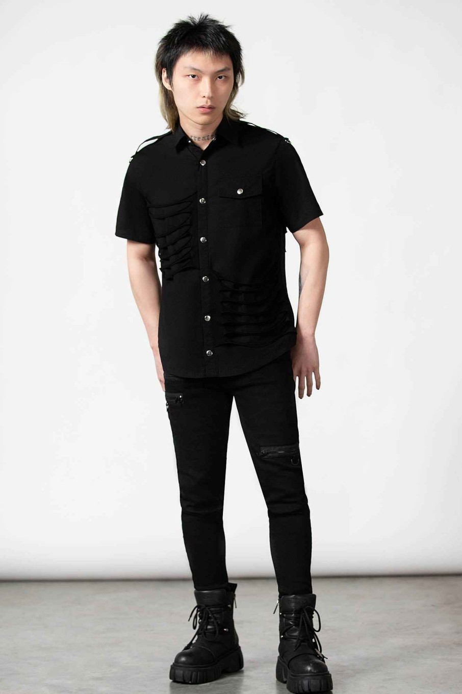 Women KILLSTAR Tops | Shayde Button-Up Shirt Black