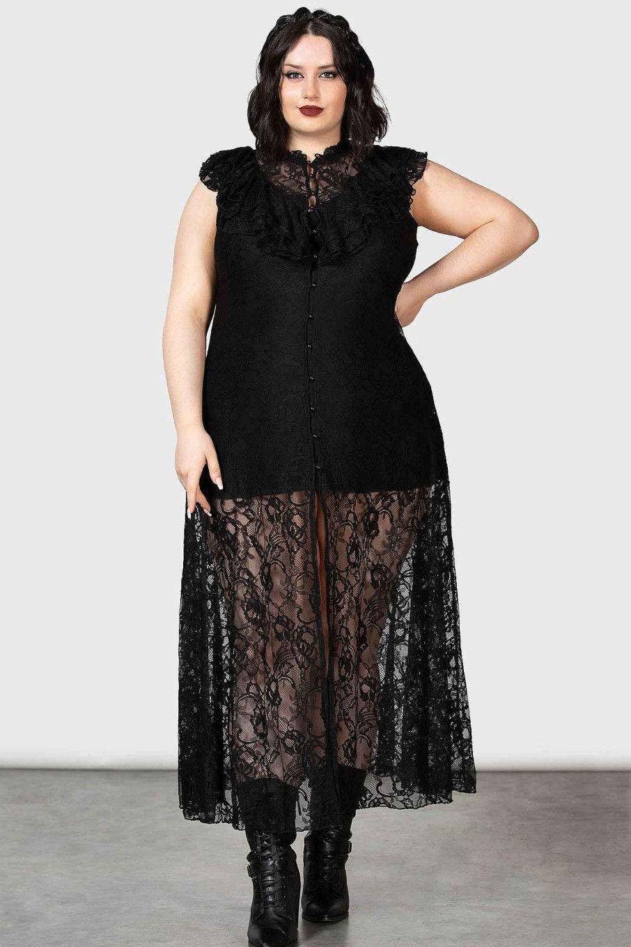 Plus KILLSTAR Dresses | Vampire'S Ball Maxi Dress [Plus] Black