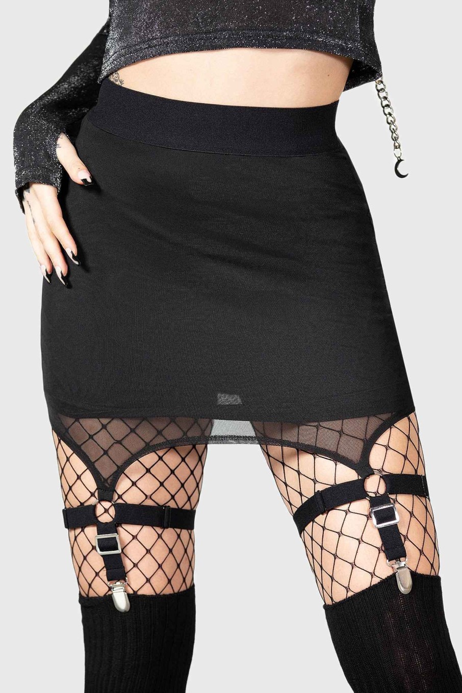 Women KILLSTAR Skirts | Cassandra Mini Skirt Black