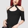 Women KILLSTAR Tops | Seraphina Choker Top [B] Black